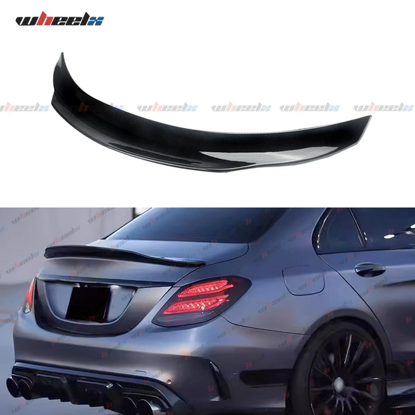 Mercedes Benz W205 C200 C300 C43 AMG 15-21 Rear Trunk Spoiler Wing Gloss Black