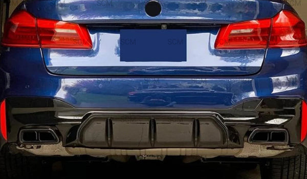 M Rear Diffuser Gloss Black Fits BMW 5 Series G30 2017–2023