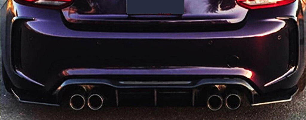 Rear Diffuser Bumper Lip For BMW F87 M2 2014-2020 Carbon Look ABS