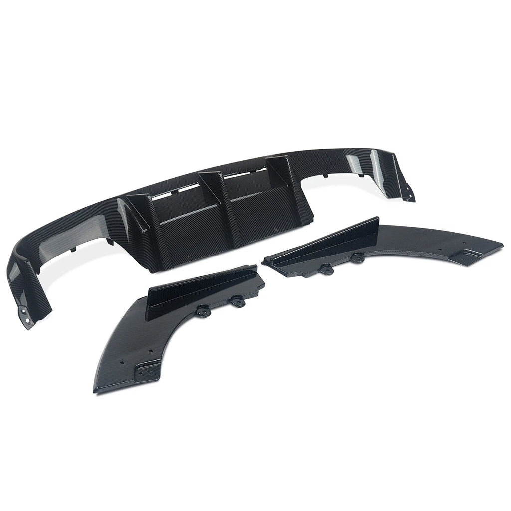 Rear Diffuser Bumper Lip For BMW F87 M2 2014-2020 Carbon Look ABS