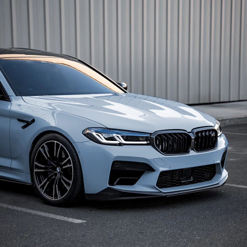 Gloss Black Front Bumper Lip Kit For 2021-2024 BMW F90 M5 LCI
