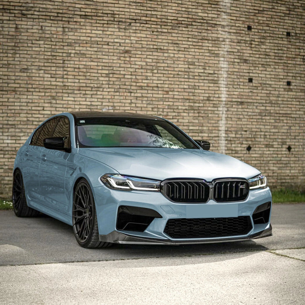 Gloss Black Front Bumper Lip Kit For 2021-2024 BMW F90 M5 LCI