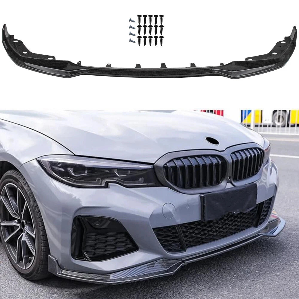 For 2020-2022 Bmw G20 3 SERIES 330I M340I Carbon Fiber Style M Front Bumper Lip